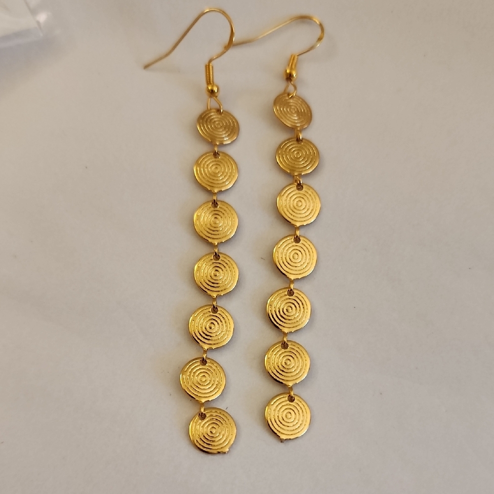 Fashion Jewelry Gold Spiral Earrings